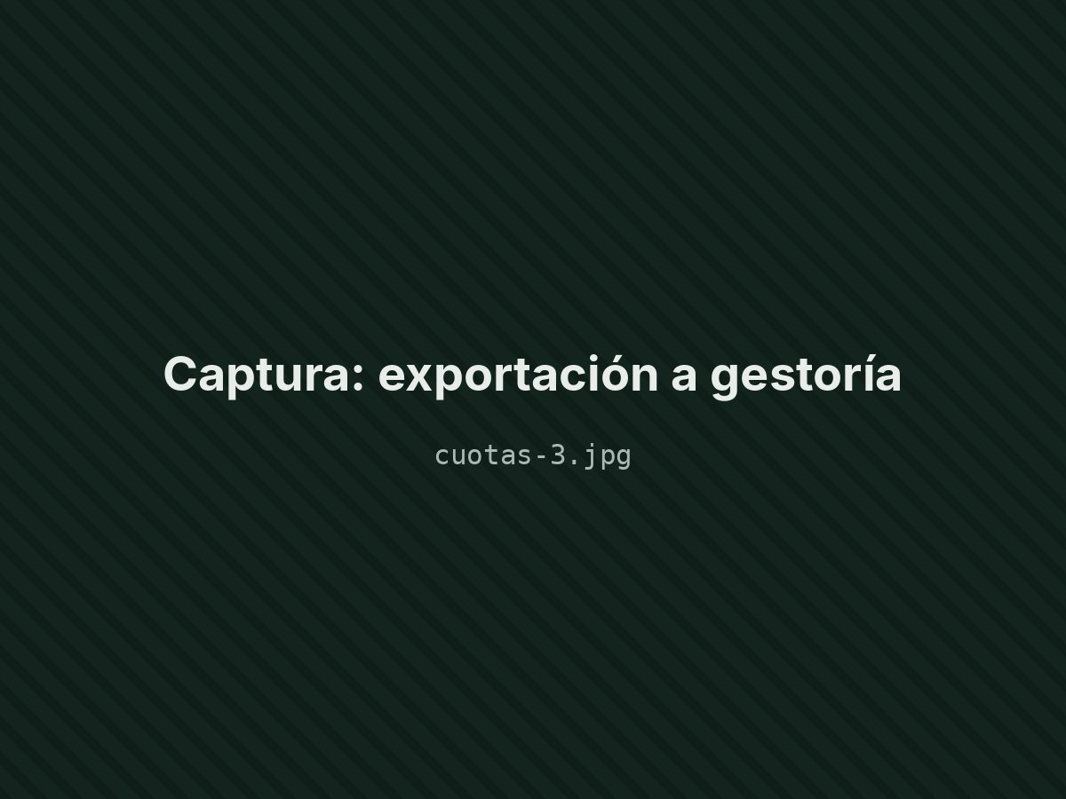 Exportación a gestoría