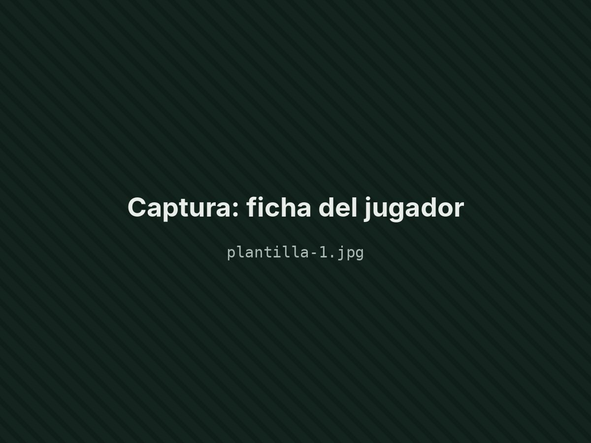 Ficha del jugador