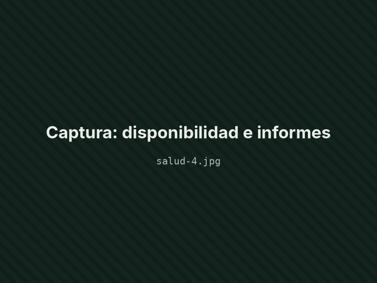 Disponibilidad e informes