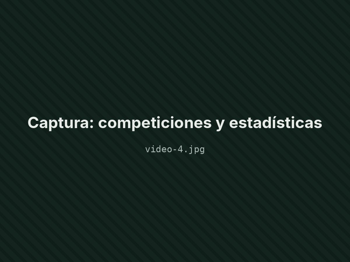 Competiciones y estadísticas